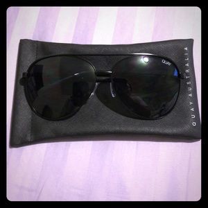 Quay Australia black aviator sunglasses